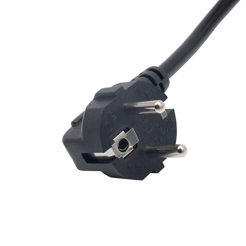 Cabo de alimentação Akyga AK-NB-02A para fontes de alimentação de portáteis Dell, CEE 7/7 para 3 pinos plano, 3x 0,5 mm², 1,5 m, preto