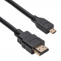 Cabo HDMI para Micro HDMI Akyga AK-HD-15R v1.4, 1,5 m, preto