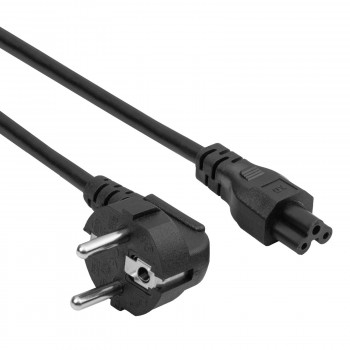 Cabo de alimentação Akyga AK-NB-10A CEE 7/7 para IEC C5, CCA 3x0,5 mm², 3 m, preto