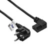 Cabo de alimentação Akyga AK-PC-02C CEE 7/7 para IEC C13 curvado 90°, cobre 3x0,75 mm², 1,5 m, preto