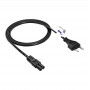 Cabo de alimentação Akyga AK-RD-01C ficha euro (CEE 7/16) para IEC C7, 2x 0,5 mm² cobre, 1,5 m, preto