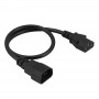 Cabo de extensão de alimentação Akyga AK-PC-14A IEC C14 para IEC C13, 3x 0,5 mm², 0,5 m, preto