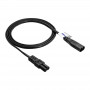 Cabo de extensão de alimentação Akyga AK-RD-08A IEC C8 para IEC C7, 2x 0,5 mm², 1,5 m, preto