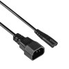 Cabo de alimentação Akyga AK-PC-15A IEC C14 para IEC C7, 2x 0,5 mm², 1,5 m, preto