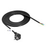 Cabo de alimentação Akyga AK-OT-01S CEE 7/7 com extremidade aberta, 3x 1,5 mm² cobre, 1,5 m, preto