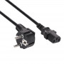 Cabo de alimentação Akyga AK-PC-06S CEE 7/7 (Schuko) para IEC C13, cobre 3 x 1,5 mm², 3 m, preto