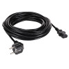 Cabo de alimentação Akyga AK-PC-06S CEE 7/7 (Schuko) para IEC C13, cobre 3 x 1,5 mm², 3 m, preto