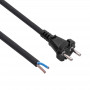 Cabo de alimentação de borracha Akyga AK-OT-05S CEE 7/17 com extremidade aberta, H05RR-F 2x 1,5 mm², 3 m, preto