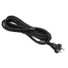 Cabo de alimentação de borracha Akyga AK-OT-05S CEE 7/17 com extremidade aberta, H05RR-F 2x 1,5 mm², 3 m, preto
