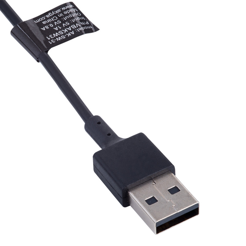 Akyga AK-SW-31 cabo de carregamento para Fitbit Inspire 2 / ACE 3, USB-A, 1 m