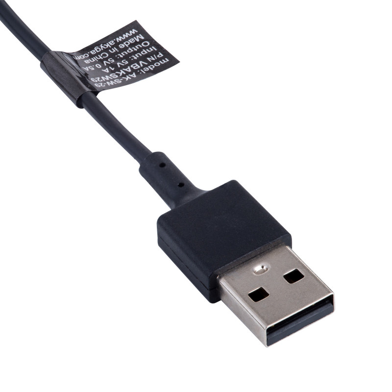 Akyga AK-SW-29 cabo de carregamento para Fitbit Charge 3 / 4, USB-A, 1 m