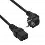 Akyga AK-UP-01S cabo de alimentação de servidor CEE 7/7 (Schuko) para IEC C19, cobre 3 x 1,5 mm², 16 A, 1,8 m, preto