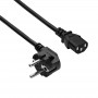 Akyga AK-PC-106A cabo de alimentação CEE 7/7 (Schuko) para IEC C13, CCA 3 x 0,75 mm², 3 m, preto