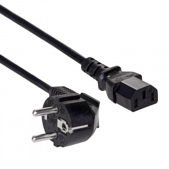 Akyga AK-PC-01A cabo de alimentação CEE 7/7 (Schuko) para IEC C13, CCA 3 x 0,5 mm², 1,5 m, preto