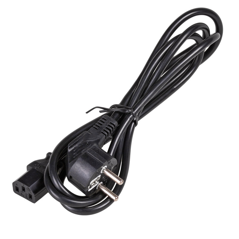 Akyga AK-PC-01A cabo de alimentação CEE 7/7 (Schuko) para IEC C13, CCA 3 x 0,5 mm², 1,5 m, preto