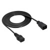 Akyga AK-UP-03S cabo de extensão de alimentação de servidor IEC C20 para IEC C19, cobre 3 x 1,5 mm², 16 A, 1,8 m, preto