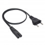 Akyga AK-RD-04A cabo de alimentação CEE 7/16 (ficha euro) para IEC C7 (oito), CCA 2 x 0,5 mm², 0,5 m, preto