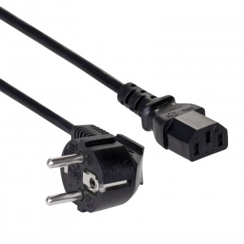 Akyga AK-PC-06C cabo de alimentação CEE 7/7 (Schuko) para IEC C13, cobre 3 x 1 mm², 3 m, preto