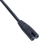 Akyga AK-AG-03A cabo de alimentação UK BS 1363 (tipo G) para IEC C7 (oito), CCA 2 x 0,5 mm², 1,5 m, preto