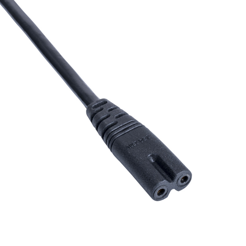 Akyga AK-AG-03A cabo de alimentação UK BS 1363 (tipo G) para IEC C7 (oito), CCA 2 x 0,5 mm², 1,5 m, preto