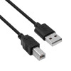 Akyga AK-USB-04 cabo de impressora USB 2.0 USB-A (M) para USB-B (M), 1,8 m, preto