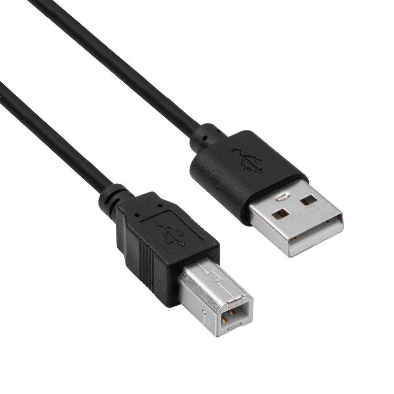 Akyga AK-USB-04 cabo de impressora USB 2.0 USB-A (M) para USB-B (M), 1,8 m, preto