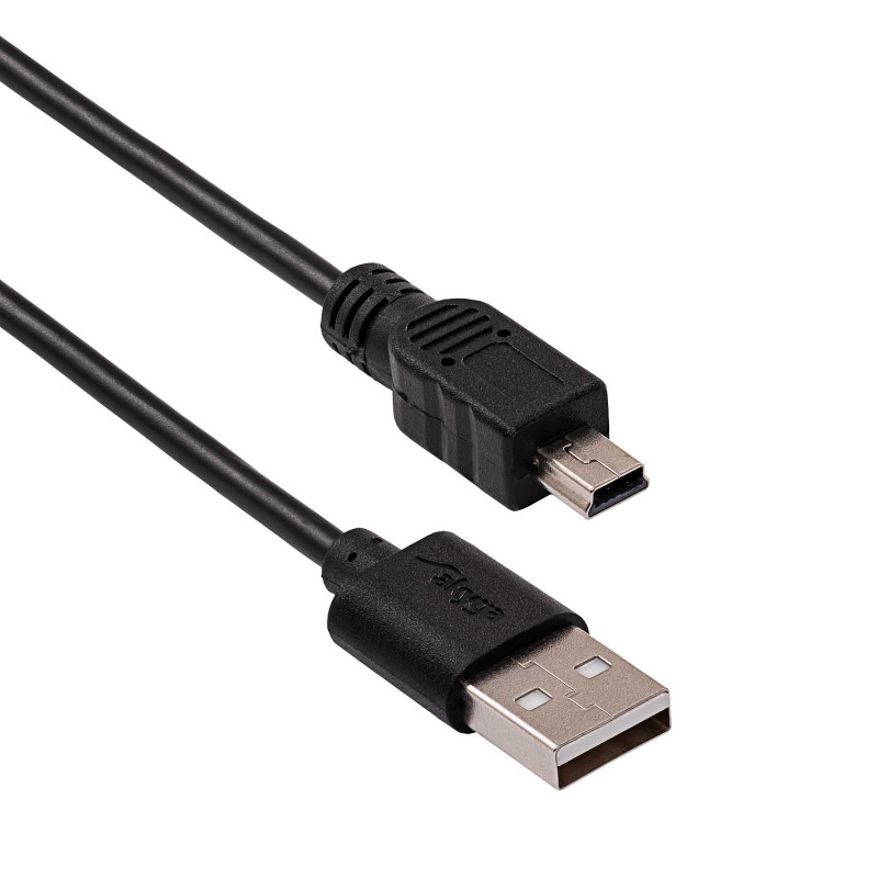 Akyga AK-USB-03 cabo USB 2.0 USB-A (M) para Mini-USB-B 5-Pin (M), 1,8 m, preto