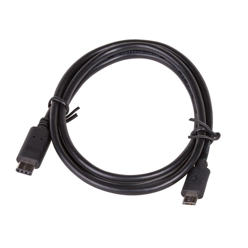 Akyga AK-USB-16 cabo USB 2.0 Micro USB-B (M) para USB-C (M), 1 m, preto