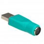 Akyga AK-AD-14 adaptador USB-A (F) para PS/2 (M), verde