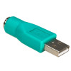 Akyga AK-AD-14 adaptador USB-A (F) para PS/2 (M), verde