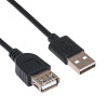 Akyga AK-USB-23 cabo de extensão USB 2.0 USB-A (M) para USB-A (F), 15 cm, preto