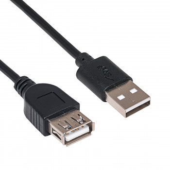 Akyga AK-USB-23 cabo de extensão USB 2.0 USB-A (M) para USB-A (F), 15 cm, preto