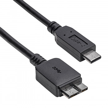 Cabo Akyga AK-USB-44 Micro-USB B (M) para USB-C (M), USB 3.1, 1 m