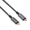 Cabo Akyga AK-USB-45 trançado USB-C para USB-C, USB4, 40 Gbit/s, 240 W, 1 m, cinzento