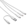 Akyga AK-USB-52 Cabo USB USB-A + USB-C para Micro-USB + USB-C + Lightning, 1,2 m