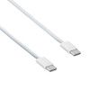 Cabo Akyga AK-USB-51 trançado USB-C para USB-C para iPhone 15, USB 2.0, 60 W, 1 m, branco