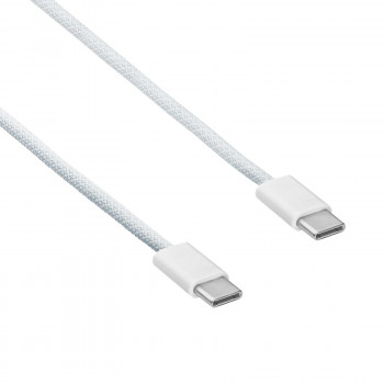 Cabo Akyga AK-USB-51 trançado USB-C para USB-C para iPhone 15, USB 2.0, 60 W, 1 m, branco