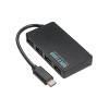 Hub USB-C ativo Akyga AK-AD-52, USB-C (M) para 4x USB-A (F), USB 3.1, 20 cm