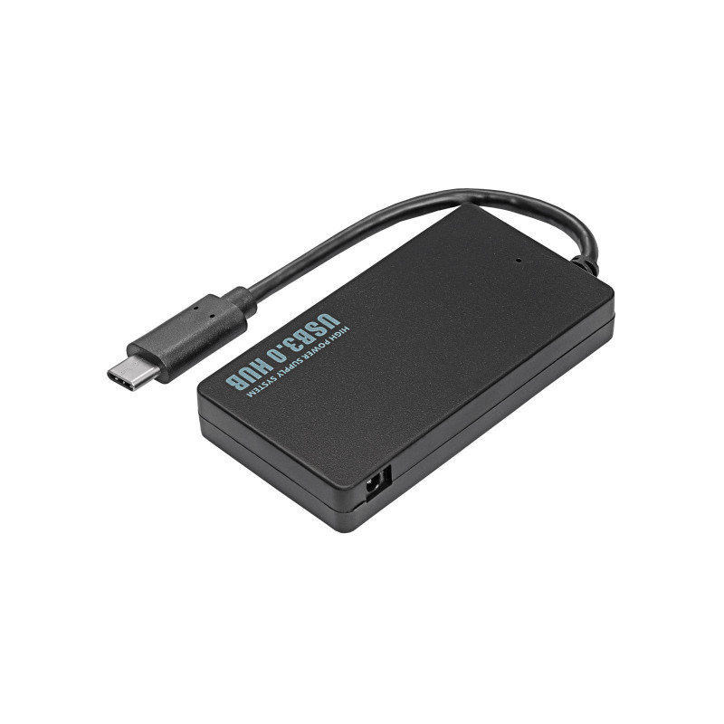 Hub USB-C ativo Akyga AK-AD-52, USB-C (M) para 4x USB-A (F), USB 3.1, 20 cm