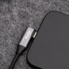 Cabo Akyga AK-USB-54 trançado USB-C para USB-C com ficha angular, USB 2.0, 60 W, 1 m, preto