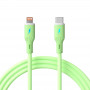 Cabo de silicone Akyga AK-USB-73 USB-C para Lightning, USB 2.0, 30 W, 1 m, verde
