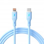 Cabo de silicone Akyga AK-USB-72 USB-C para Lightning, USB 2.0, 30 W, 1 m, azul