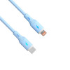 Cabo de silicone Akyga AK-USB-72 USB-C para Lightning, USB 2.0, 30 W, 1 m, azul