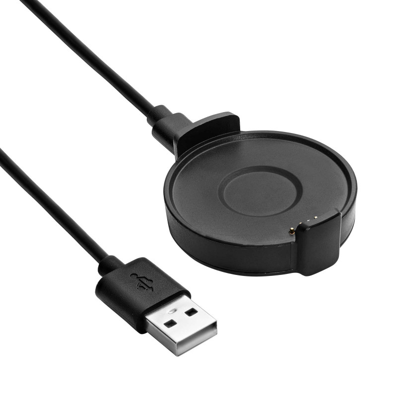 Base de carregamento Akyga AK-SW-59 para Ticwatch PRO com cabo USB-A / Micro-USB-B, 1 m