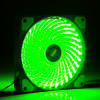 Ventoinha de caixa Akyga AW-12E-BG 120 mm, 33 LEDs verdes, Molex, preto