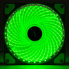 Ventoinha de caixa Akyga AW-12E-BG 120 mm, 33 LEDs verdes, Molex, preto