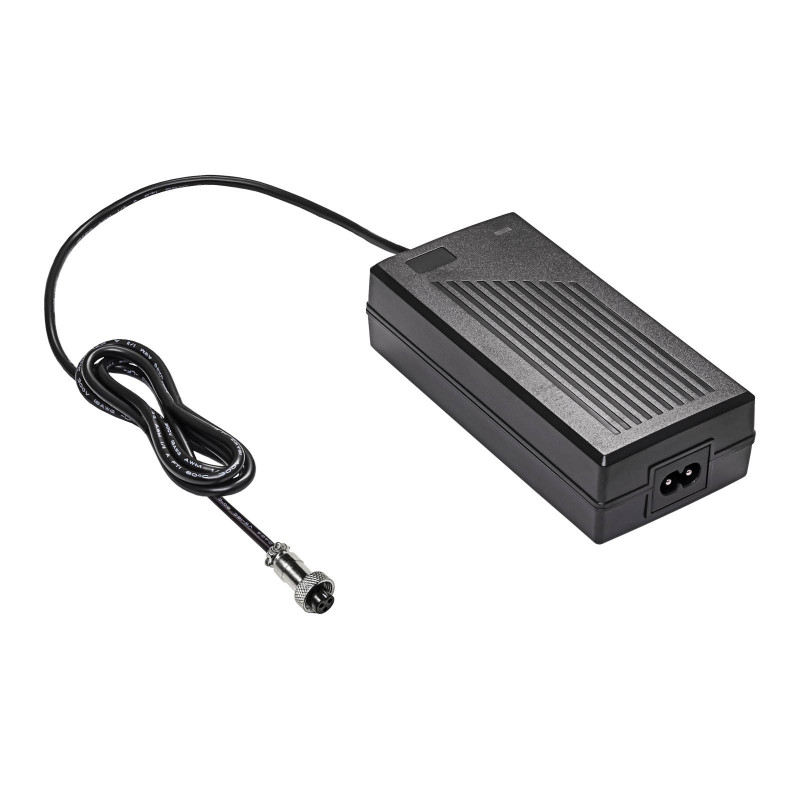 Carregador Akyga AK-EV-02 para e-bikes e trotinetes elétricas com bateria de 24 V, 29,4 V / 2 A, 60 W, conector fêmea GX12 9 mm, 1 m