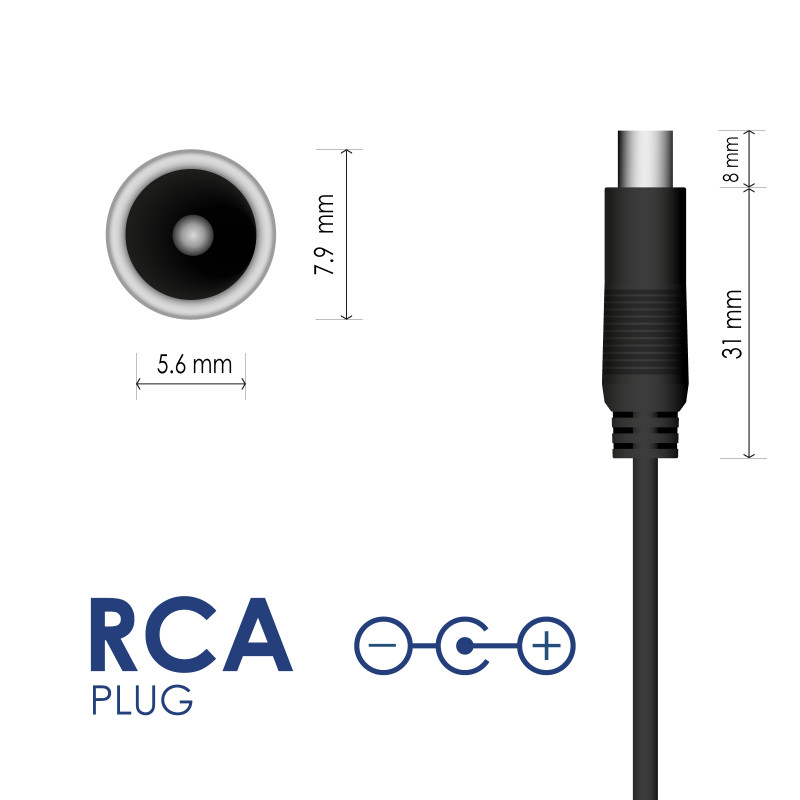 Carregador para trotinete elétrica Akyga AK-EV-07 para Xiaomi Mijia 36 V, 42 V / 1,7 A 72 W, RCA 7,9 x 5,6 mm, 1 m