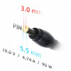 Fonte de alimentação para portátil de automóvel Akyga AK-ND-37 19 V / 4,74 A, 90 W, 5,5 x 3,0 mm + pino, para Samsung