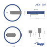 Akyga AKY1109 pilha de lítio CR2032 HP2B 3 V 210 mAh com 2 pinos, espaçamento 15,2 mm (THT)